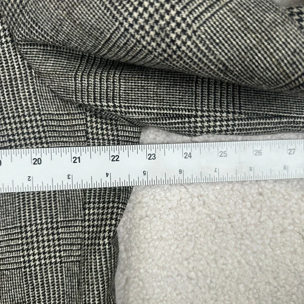 Brooks Brothers Loro Piana Sport Coat Mens 42R Grey Glen Plaid Wool Blazer